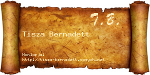 Tisza Bernadett névjegykártya
