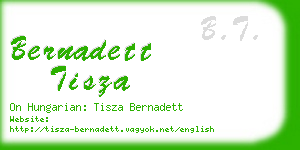bernadett tisza business card